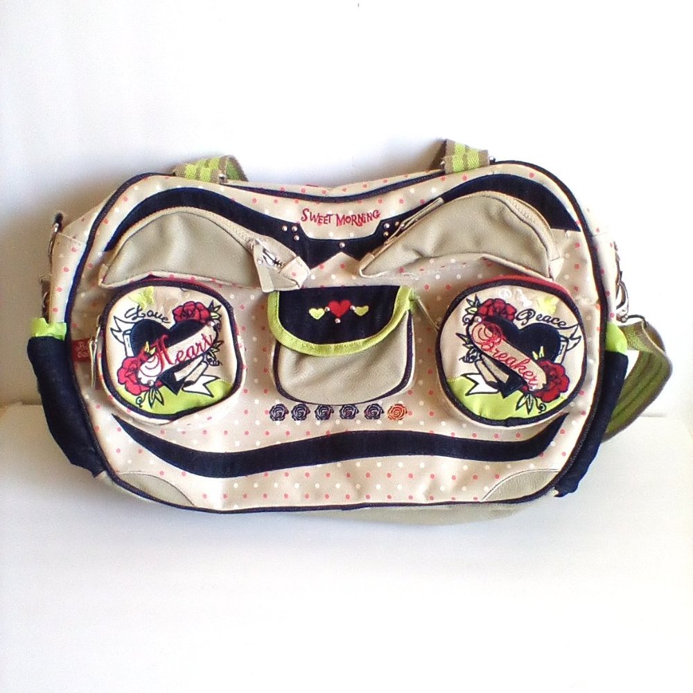 NWOT -  Designer Diaper Bag - "Sweet Mornings" - Nappy Bag (XL-100% Canvas) - Picture 3 of 12